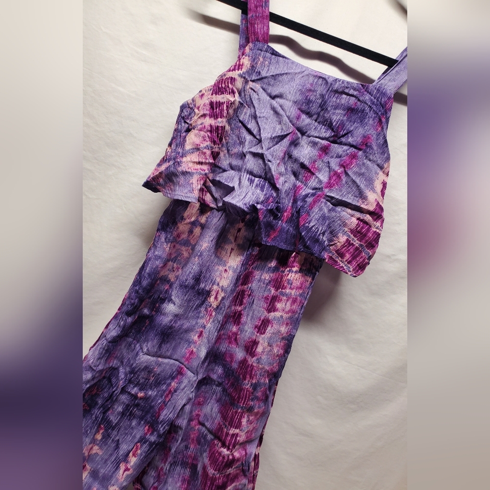 Nwot Purple and Pink Tie-Dye Jumpsuit - Picture 4 of 7